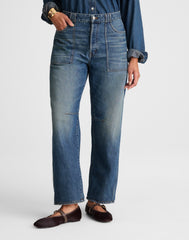 The Curvy Darted Barrel-Leg Jean