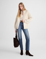Zip-Front Mockneck Cardigan