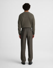 Double-Pleated Trousers in Wool Blend