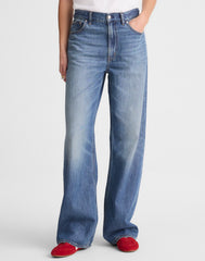 Petite Low-Slung Baggy Jeans in Airy Denim