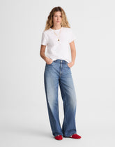 Petite Low-Slung Baggy Jeans in Airy Denim