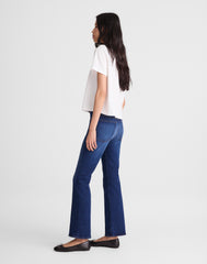 The Short Flare Crop Jean in Super Stretch Denim