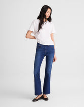 The Short Flare Crop Jean in Super Stretch Denim