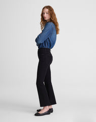 The Flare Crop Jean in Super Stretch Denim