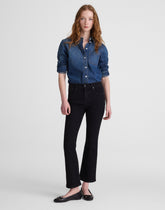 The Flare Crop Jean in Super Stretch Denim