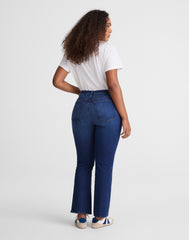The Short Curvy Flare Crop Jean in Super Stretch Denim