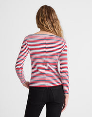 The '90s Boatneck Tee in Compact Cotton