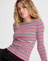 The '90s Boatneck Tee in Compact Cotton