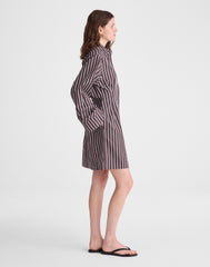 Tucked Mini Shirtdress