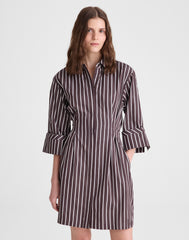 Tucked Mini Shirtdress
