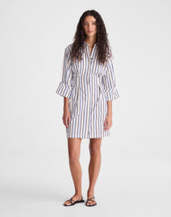 Tucked Mini Shirtdress