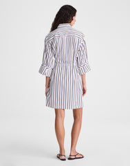 Tucked Mini Shirtdress