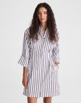 Tucked Mini Shirtdress