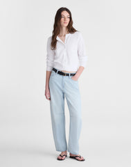 Button-Front Cardigan in 100% Cotton