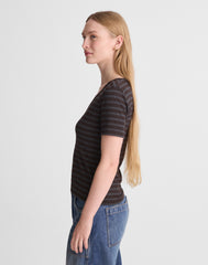 The 9-9 V-Neck Tee in LuxeRib