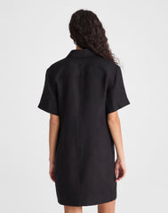 Relaxed Mini Shirtdress in 100% Linen