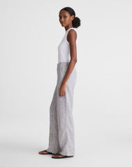 The Short Zoe Relaxed Straight Pant in 100% Linen