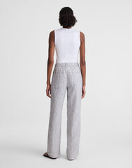 The Short Zoe Relaxed Straight Pant in 100% Linen