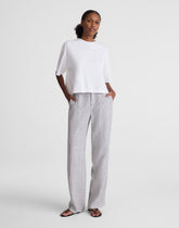 The Short Zoe Relaxed Straight Pant in 100% Linen