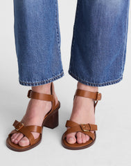The Corinna Buckle-Strap Heeled Sandal
