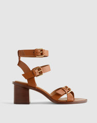 The Corinna Buckle-Strap Heeled Sandal