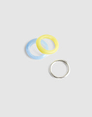 Sculptural Resin Stacking Ring Set