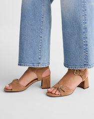 The Neeka Ankle-Strap Heeled Sandal
