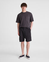 Double-Pleated Shorts in Meridian Linen Blend