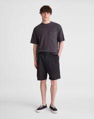 Double-Pleated Shorts in Meridian Linen Blend