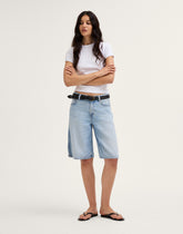 The V-Waist Bermuda Short in Airy Denim