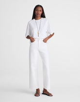The Wide-Leg Crop Jean in Super Stretch Denim