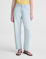The Tall Darted Barrel-Leg Jean in Airy Denim