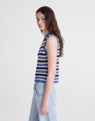 Open-Stitch Sweater Tank in 100% Cotton