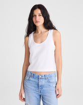The Easy Crop Scoopneck Tank in Soft Slub