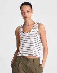 The Easy Crop Scoopneck Tank in Soft Slub