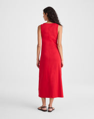 Scoopneck Tank Maxi Dress in Compact Cotton