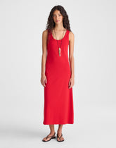 Scoopneck Tank Maxi Dress in Compact Cotton