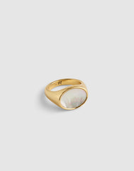 Mother-of-Pearl Signet Ring
