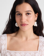 Shell Statement Hoop Earrings