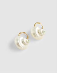 Shell Statement Hoop Earrings