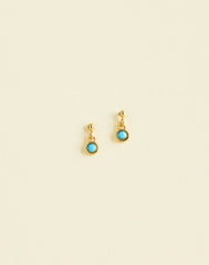Demi-Fine Turquoise Drop Earrings