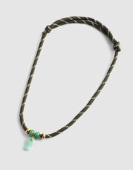 Semiprecious Paracord Charm Necklace
