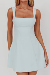 Jordy Structured A-Line Mini Dress Ice Blue