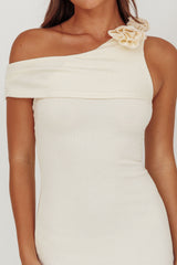 Mazon One-Shoulder Knit Maxi Dress Butter