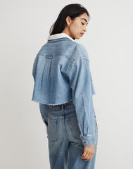 Madewell x Molly Dickson Denim Oversized Crop Shirt