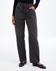 The Petite Darted Barrel-Leg Jean