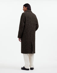 Raglan-Sleeve Topcoat in Italian Fabric