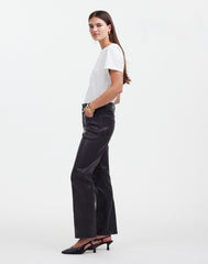 The '90s Straight Mid-Rise Pant in Leather