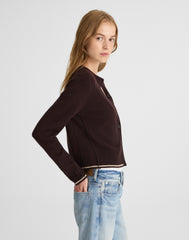 Cashmere Button-Front Cardigan Sweater
