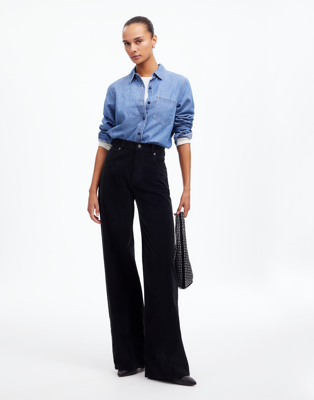 Superwide-Leg Pants in Corduroy